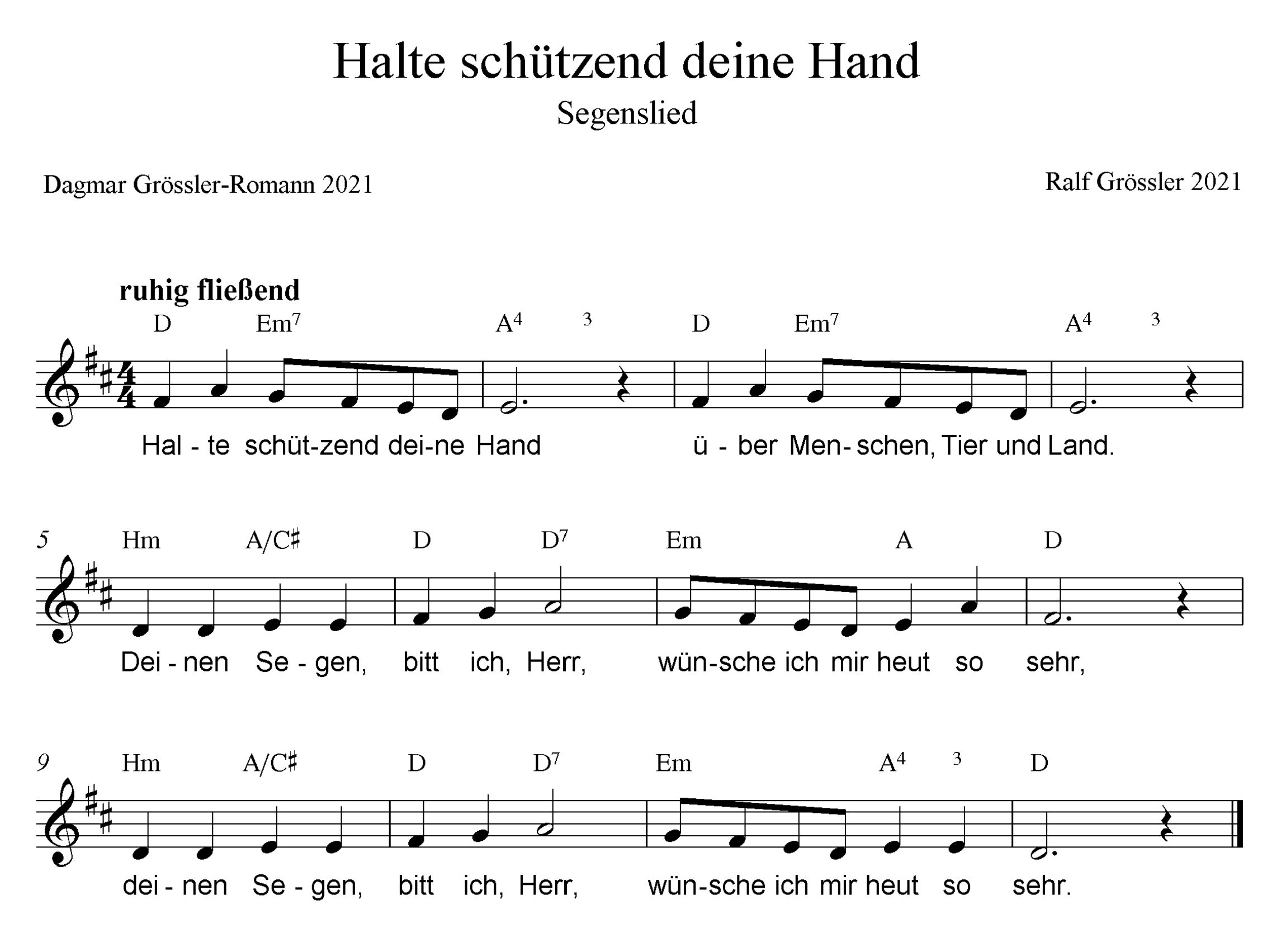 Halte schützend deine Hand